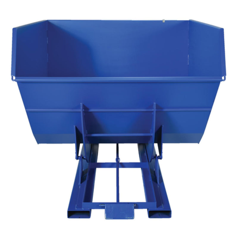 Vestil Steel Heavy Duty Self Dumping Hopper 4 Cubic Yard 6000 Lb. Capacity Blue - D-400-HD