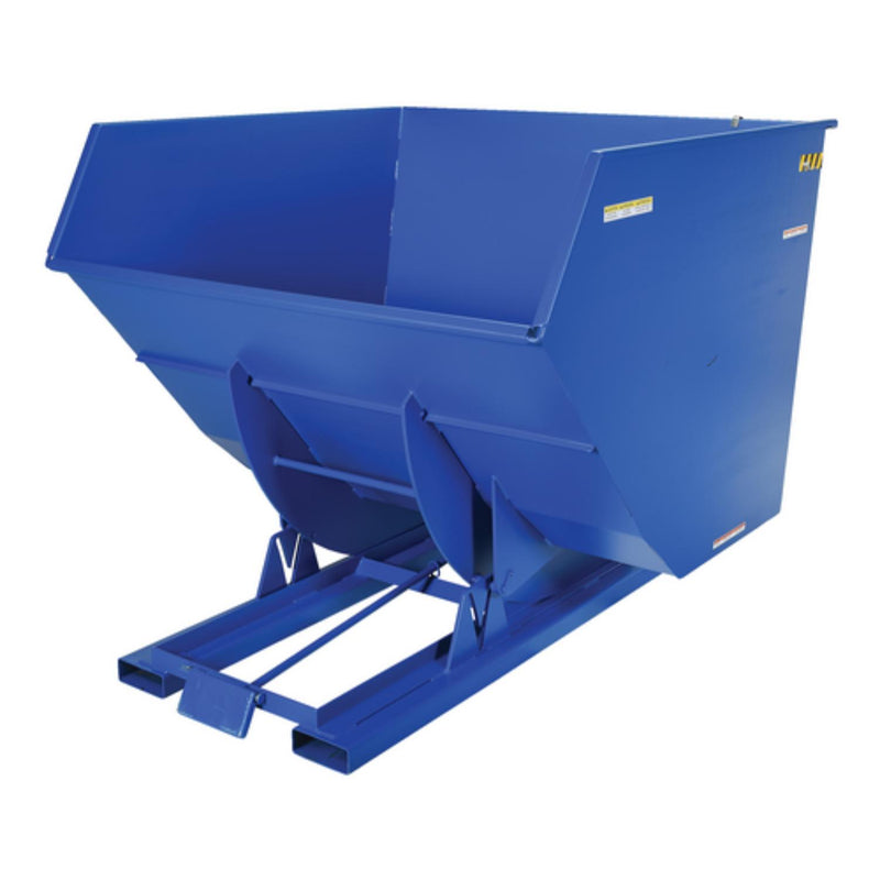 Vestil Steel Heavy Duty Self Dumping Hopper 4 Cubic Yard 6000 Lb. Capacity Blue - D-400-HD