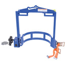 Vestil Steel Hoist Mounted Drum Carrier/Rotator 55 Gallon 2000 Lb. Capacity Blue - DCT-2000