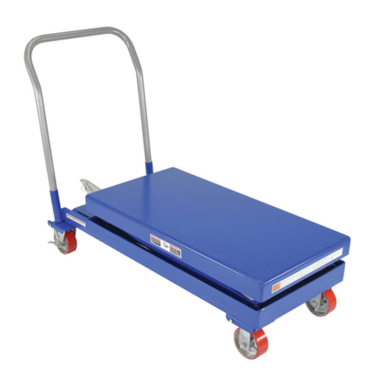 Vestil Steel Foot Pump Hydraulic Elevating Cart 20 In. x 40 In. 2500 Lb. Capacity Blue - CART-2500-2040-FP