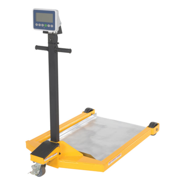 Vestil Steel Low Platform Scale 24 In. x 36 In. 800 Lb. Capacity Yellow/Black - LO-PF-2436-SCL
