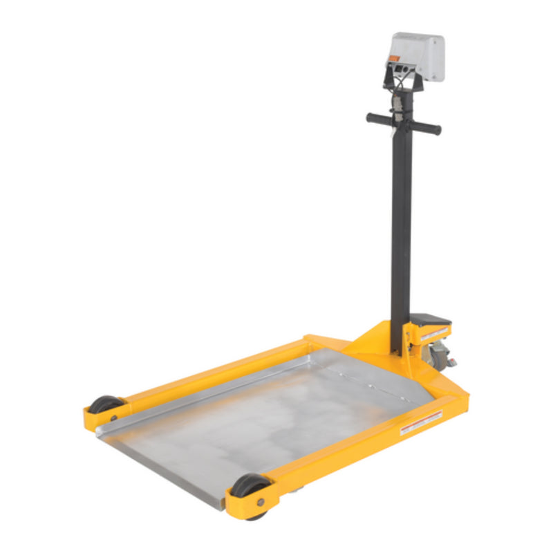 Vestil Steel Low Platform Scale 24 In. x 36 In. 800 Lb. Capacity Yellow/Black - LO-PF-2436-SCL
