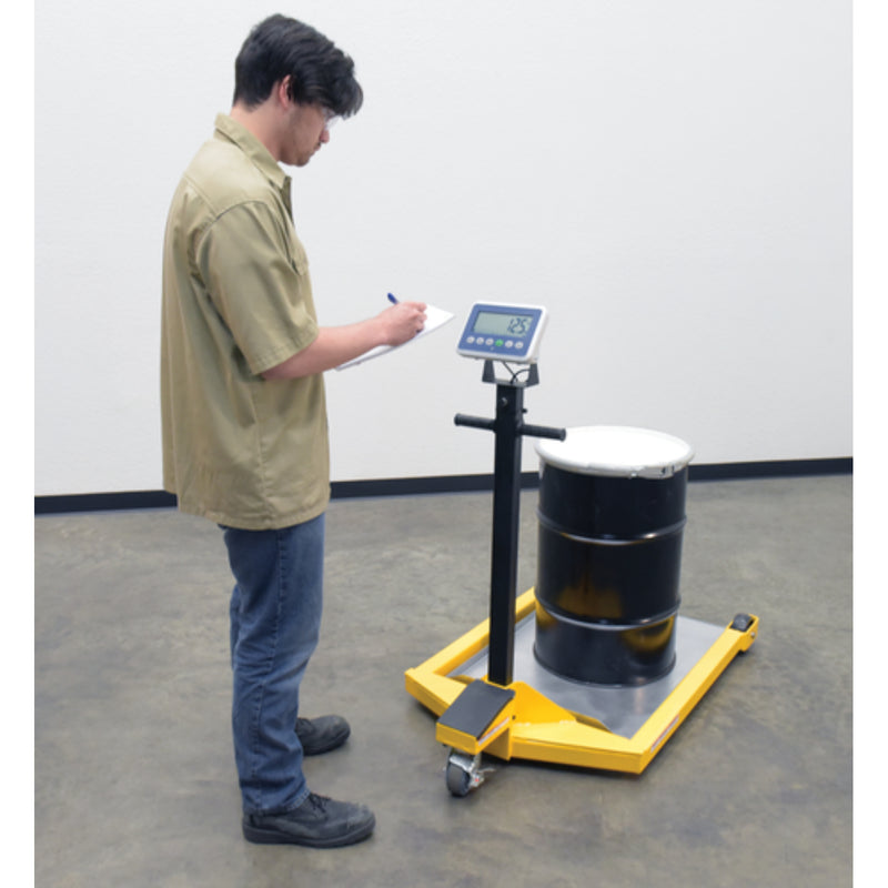 Vestil Steel Low Platform Scale 24 In. x 36 In. 800 Lb. Capacity Yellow/Black - LO-PF-2436-SCL