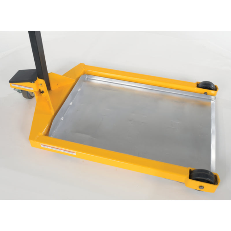 Vestil Steel Low Platform Scale 24 In. x 36 In. 800 Lb. Capacity Yellow/Black - LO-PF-2436-SCL