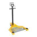 Vestil Steel Low Profile Drum Dolly with Scale 38-1/2 In. x 31-1/2 In. x 49-1/4 In. 800 Lb. Capacity Black / Yellow - LO-DC-SCL