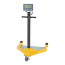 Vestil Steel Low Profile Drum Dolly with Scale 38-1/2 In. x 31-1/2 In. x 49-1/4 In. 800 Lb. Capacity Black / Yellow - LO-DC-SCL