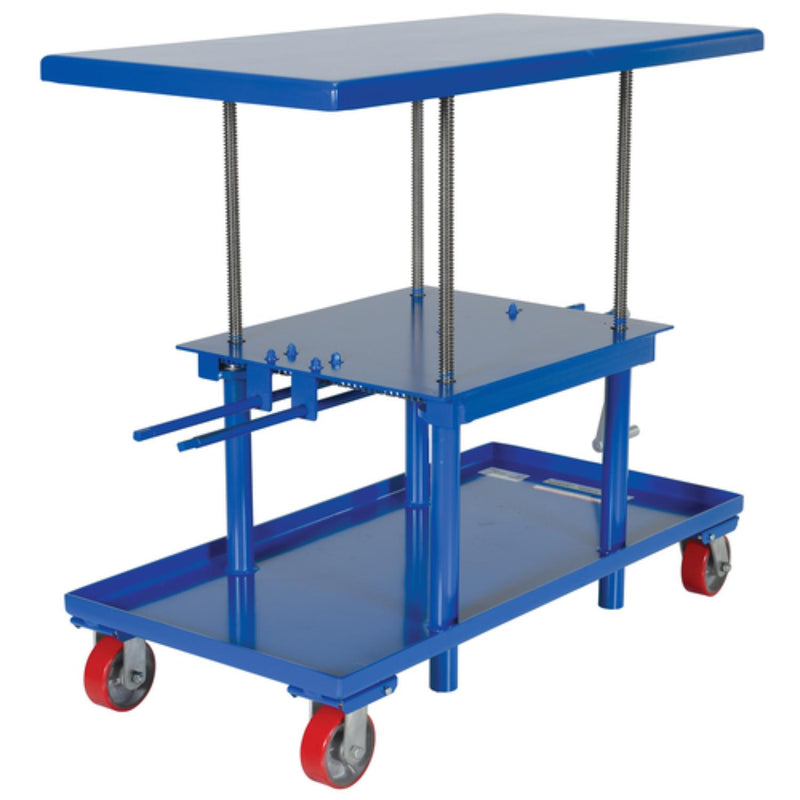 Vestil Steel Low Profile Post Table 24 In. x 48 In. 2000 Lb. Capacity Blue - MT-2448-LP