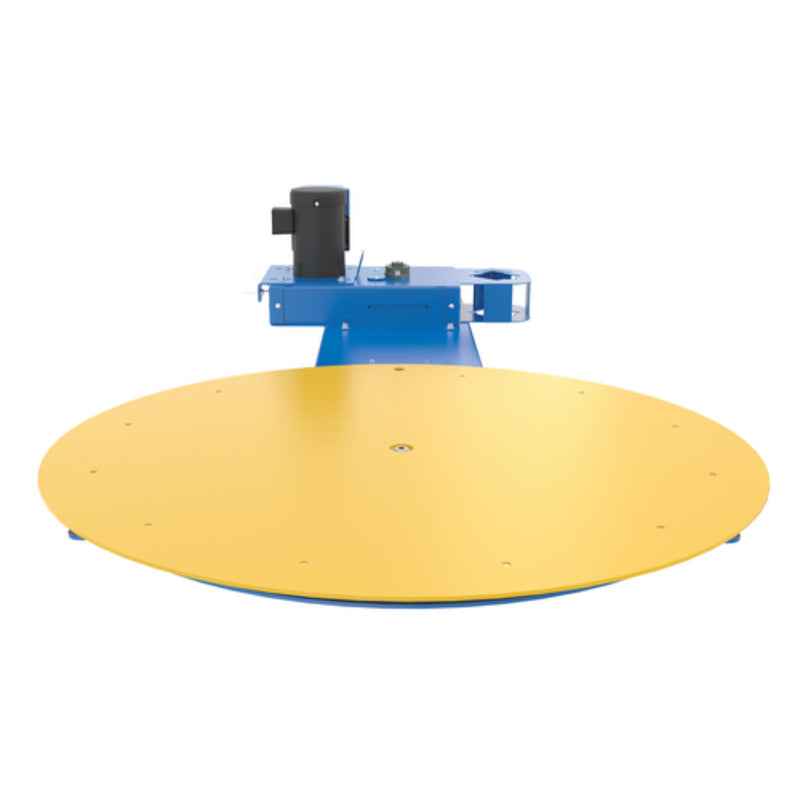 Vestil Steel Low Profile Powered Carousel 50 In. Table Diameter 4000 Lb. Capacity Blue / Yellow - POW-CAR-50