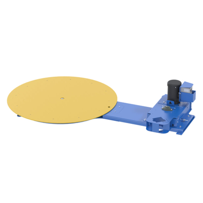 Vestil Steel Low Profile Powered Carousel 50 In. Table Diameter 4000 Lb. Capacity Blue / Yellow - POW-CAR-50