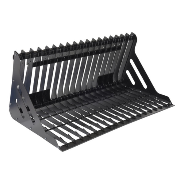 Vestil Steel Low Profile Skid Steer Rock Grader 72 In. Black - EA-SKRG-72-LP