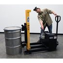 Vestil Steel Manual Drive Manual Lift Counter Balanced Drum Stacker 52 In. x 26 In. x 58 In. 700 Lb. Capacity Yellow - DRLT-CB-54-MDML