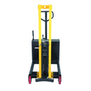 Vestil Steel Manual Drive Manual Lift Counter Balanced Drum Stacker 52 In. x 26 In. x 58 In. 700 Lb. Capacity Yellow - DRLT-CB-54-MDML