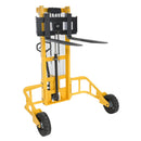 Vestil Steel Manual Rough Terrain Stacker 62 In. Raised Height 2,000 Lb. Capacity Yellow - RT-MS-62-AF