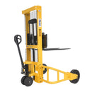 Vestil Steel Manual Rough Terrain Stacker 62 In. Raised Height 2,000 Lb. Capacity Yellow - RT-MS-62-AF