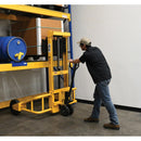 Vestil Steel Manual Rough Terrain Stacker 62 In. Raised Height 2,000 Lb. Capacity Yellow - RT-MS-62-AF