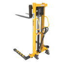 Vestil Steel Manual Stacker Adjustable Forks/Legs 2,000 Lb. Capacity Black / Yellow - VHPS-2000-AA
