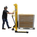 Vestil Steel Manual Stacker Adjustable Forks/Legs 2,000 Lb. Capacity Black / Yellow - VHPS-2000-AA