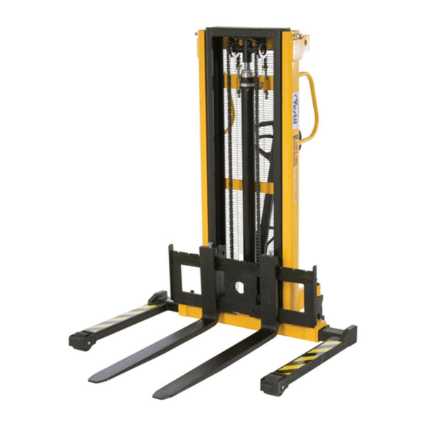 Vestil Steel Manual Stacker Adjustable Forks/Legs 2,200 Lb. Capacity Black - VHPS-2200-AA