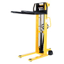 Vestil Steel Manual Stacker Fixed Forks/Legs 2,000 Lb. Capacity Black / Yellow - VHPS-2000-FF