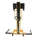 Vestil Steel Manual Stacker Narrow Mast Adjustable Forks/Legs 1,000 Lb. Capacity Black / Yellow - VHPS-NM-1000-AA