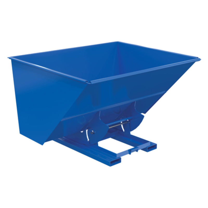 Vestil Steel Medium Duty No Bump & Dump Hopper 3 Cubic Yard 4000 Lb. Capacity Blue -D-300-MD-NB