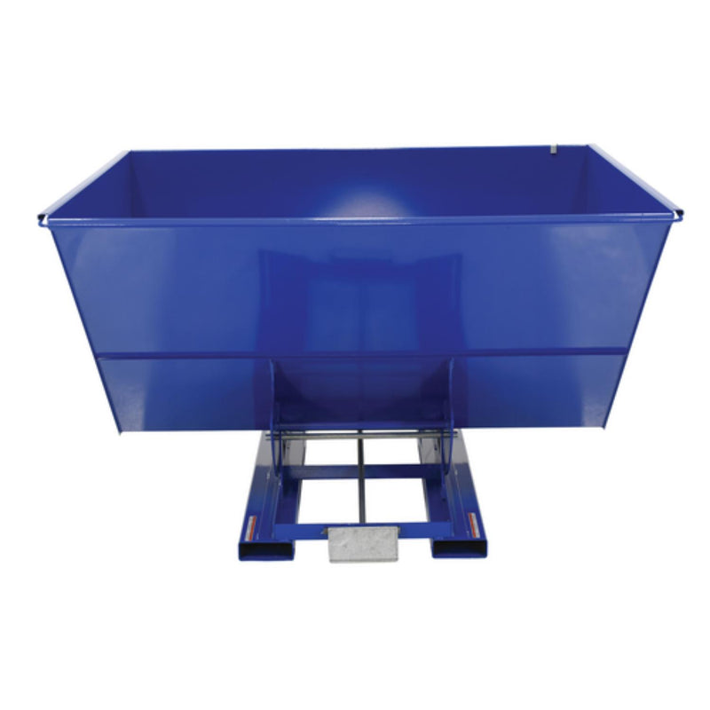 Vestil Steel Medium Duty Self Dumping Hopper 3 Cubic Yard 4000 Lb. Capacity Blue - D-300-MD