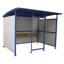 Vestil Steel Multi Duty Smokers Shelter 95-1/2 In. x 120 In. x 90-1/16 In. Blue/White - MDS-96-SM