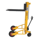 Vestil Steel Narrow Manual Rough Terrain Stacker 60 In. Raised Height 1,500 Lb. Capacity Yellow/Black - RT-NMS-60-AF