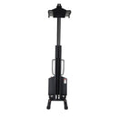 Vestil Steel Narrow Mast Stacker DC Powered 118 In. Raised Height Fixed Forks 45 In. Fork Width 1,500 Lb. Capacity Yellow - SLNM-118-FF