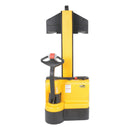 Vestil Steel Narrow Mast Stacker DC Powered 62 In. Raised Height Fixed Fork 27 In. Fork Width 2,200 Lb. Capacity Black / Yellow - SNM-62-FF-27