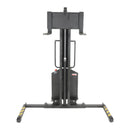 Vestil Steel Narrow Mast Stacker DC Powered 63 In. Raised Height Adjustable Forks and Support Legs 1,000 Lb. Capacity Yellow - SLNM-63-AA