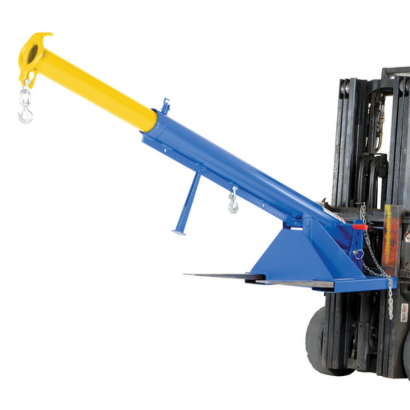 Vestil Steel Orbit Telescoping Lift Boom 24 In. Fork Pocket Center 4,000 Lb. Capacity Blue - LM-OBT-4-24