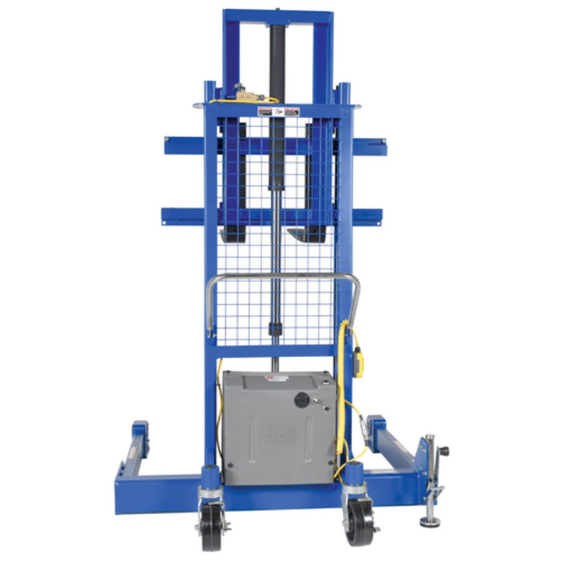 Vestil Steel Pallet Master/Server Stacker 115 Volt AC Powered 50 In. Raised Height 4,000 Lb. Capacity Blue - PMPS-50-AC