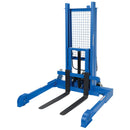 Vestil Steel Pallet Master/Server Stacker Reciprocating Air/Oil Powered 50 In. Raised Height 4,000 Lb. Capacity Blue - PMPS-50-AIR