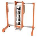 Vestil Steel Pallet Straddling Drum Truck Fits Drums 13 To 55 Gallon 700 Lb. Capacity Orange - PSDT-ADP-2136