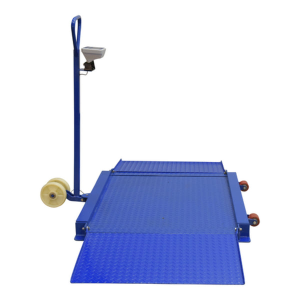 Vestil Steel Portable Diamond Plate Scale 78 In. x 60 In. x 2 In. 3,000 Lb. Capacity Blue - VPFS-3B