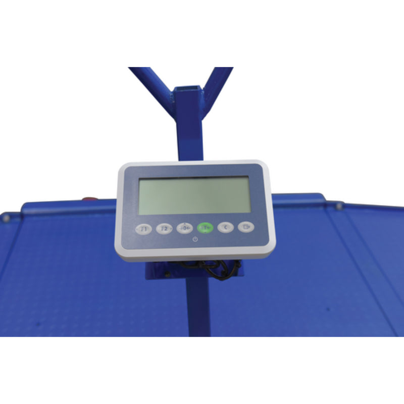 Vestil Steel Portable Diamond Plate Scale 98 In. x 71 In. x 2 In. 3,000 Lb. Capacity Blue - VPFS-3C