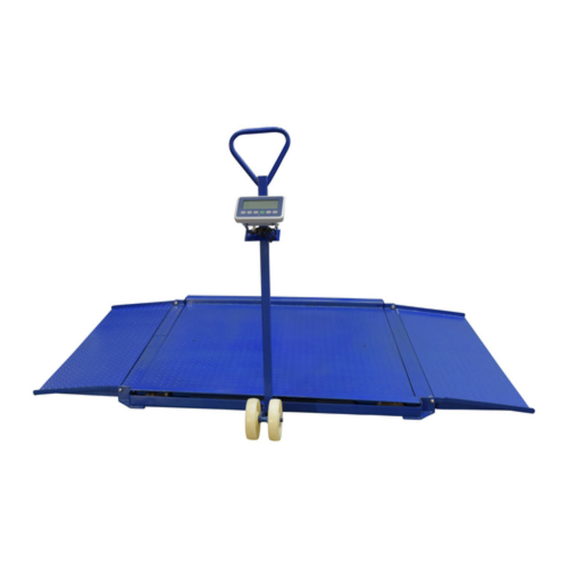 Vestil Steel Portable Diamond Plate Scale 98 In. x 71 In. x 2 In. 3,000 Lb. Capacity Blue - VPFS-3C