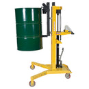 Vestil Steel Portable Ergonomic Drum Truck with Scale 38-5/8 In. x 35 In. x 64 In. 900 Lb. Capacity Yellow - DRUM-55-SCL-E