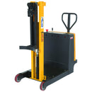 Vestil Steel Powered Drive Powered Lift Counter Balanced Drum Stacker 24V 57 In. x 26 In. x 58 In. 700 Lb. Capacity Yellow - DRLT-CB-54-PDPL