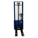 Vestil Steel Pramac 12 Volt Battery Powered Fixed Fork Stacker 72 In. x 33-1/2 In. x 88-3/4 In. 2500 Lb. Capacity Blue - PMC-S-FF-137