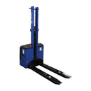 Vestil Steel Pramac DC Powered Narrow Mast Stacker Fixed Forks 67 In. x 31 In. x 73-1/2 In. 2200 Lb. Capacity Blue / Black - PMC-SNM-FF-62