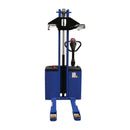 Vestil Steel Pramac DC Powered Narrow Mast Stacker Fixed Forks 67 In. x 31 In. x 73-1/2 In. 2200 Lb. Capacity Blue / Black - PMC-SNM-FF-62
