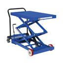 Vestil Steel Premium Double Scissor Lift Cart with Foot Release 24 In. x 40-1/2 In. 1000 Lb. Capacity Blue - CART-1000-D-FR