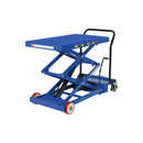 Vestil Steel Premium Double Scissor Lift Cart with Foot Release 24 In. x 40-1/2 In. 1000 Lb. Capacity Blue - CART-1000-D-FR