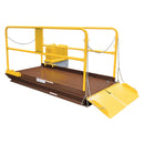 Vestil Steel Premium Truck Scissor Dock Lift 6 Ft x 12 Ft 10,000 Lb. Capacity Brown/Yellow - WL-100-10-612