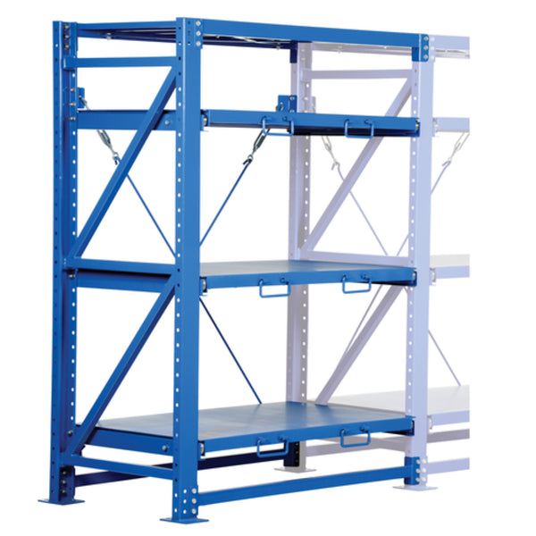 Vestil Steel Roll Out Shelving-Add On Unit 32"l X 57"w X 80"h 6,000 Lb. Capacity Blue - VRSOR-A-60