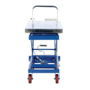 VestilSteel Scissor Cart with Scale 19-1/2 In. x 32 In. 500 Lb. Capacity Blue/Silver - CART-500-SCL