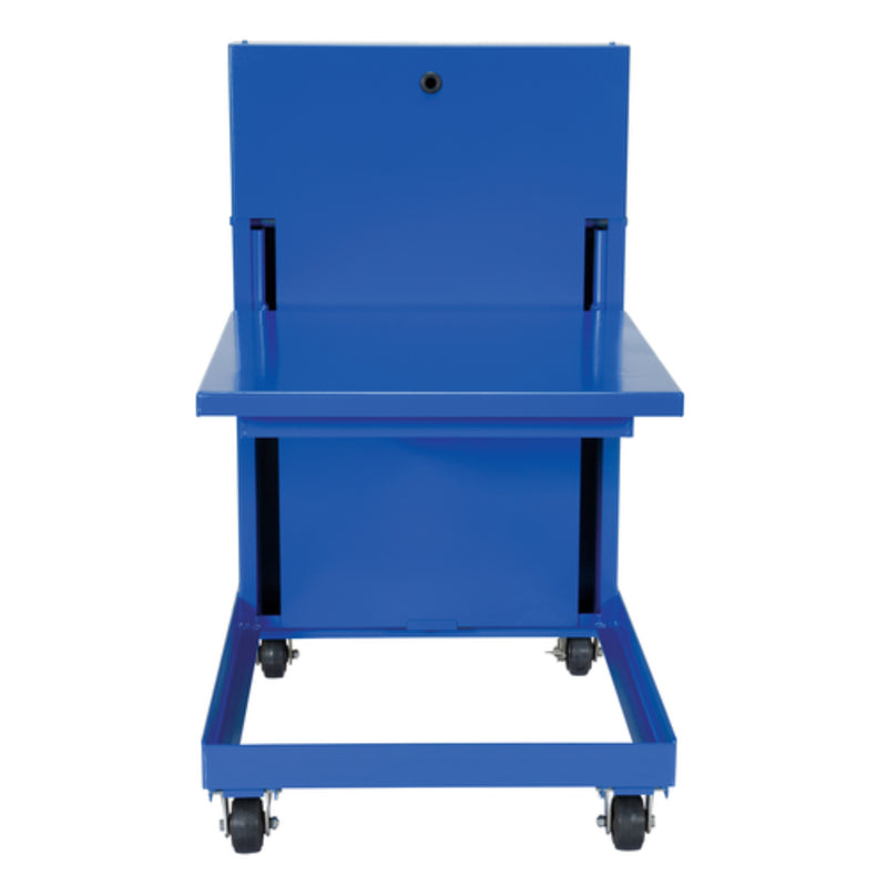 Vestil Steel Self Elevating Spring Table 20 In. x 20 In. 840 Lb. Capacity Blue - ETS-840-30