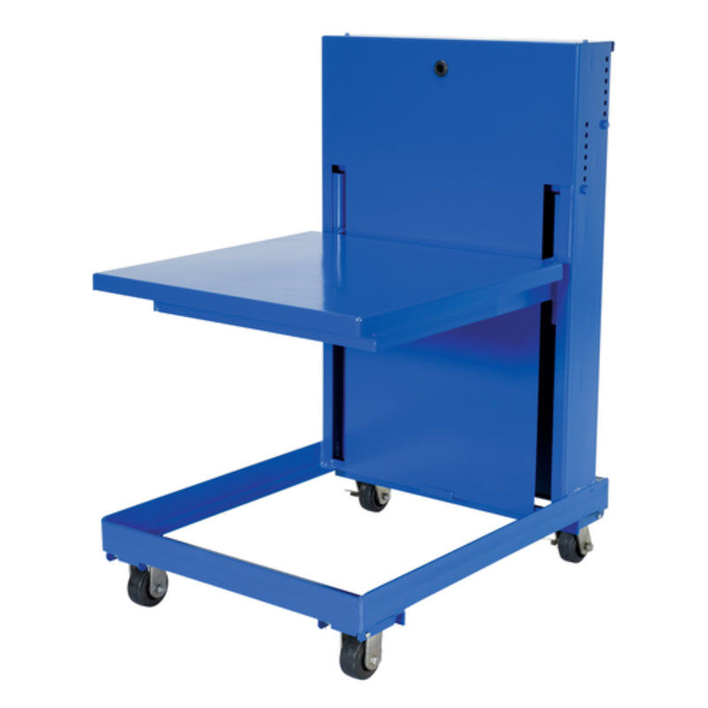 Vestil Steel Self Elevating Spring Table 20 In. x 20 In. 840 Lb. Capacity Blue - ETS-840-30